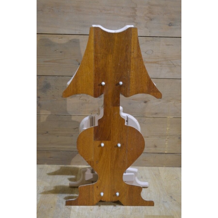 Houten tafellamp vintage model-5