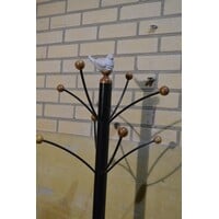 thumb-OBK kapstok staal jaren 60 zwart met houten haken-5