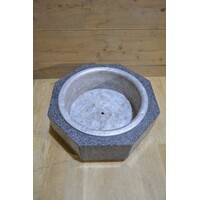 thumb-Zeshoekige granieten bloembak of waterornament-2