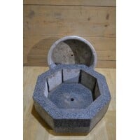 thumb-Zeshoekige granieten bloembak of waterornament-3