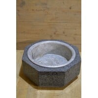 thumb-Zeshoekige granieten bloembak of waterornament-6
