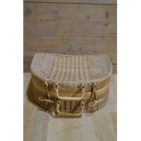 thumb-Vintage rotan picknickmand gevlochten-1