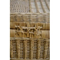 thumb-Vintage rotan picknickmand gevlochten-4