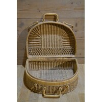 thumb-Vintage rotan picknickmand gevlochten-8