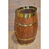 LoodsVol, Tweedehands Ovaal eikenhouten ton met messing ringen vintage