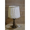 LoodsVol, Tweedehands Vintage tafellamp jaren 60 hout en linnen kap