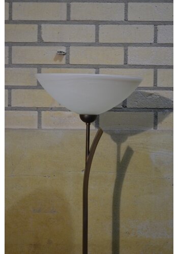 Staande lamp messing / glas 