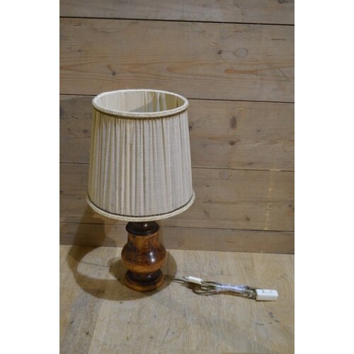 Schemerlamp hout / messing 