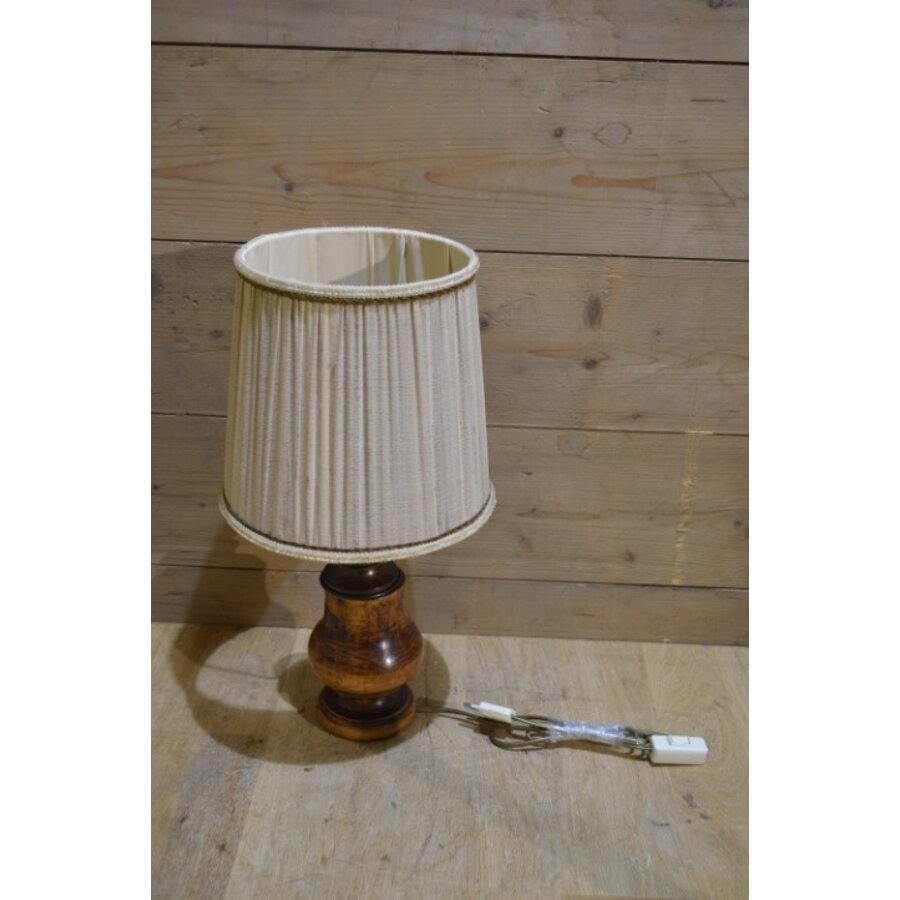 Schemerlamp hout / messing-1