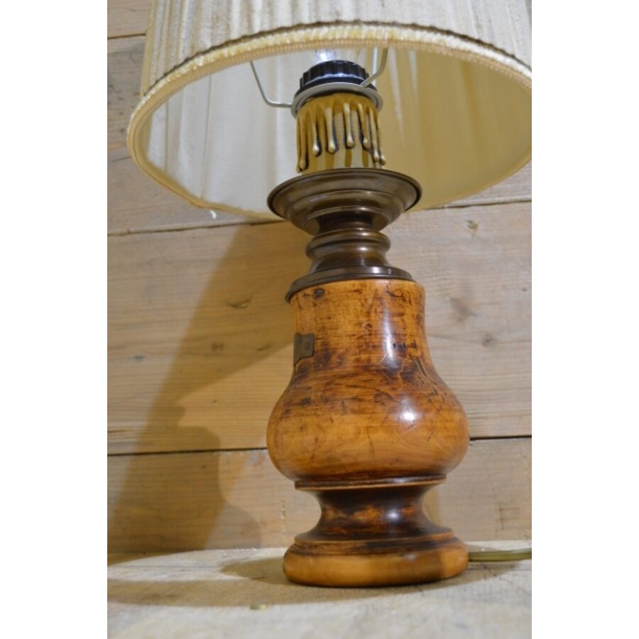 Schemerlamp hout / messing-3