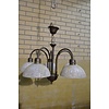 LoodsVol, Tweedehands Hanglamp messing look met glas