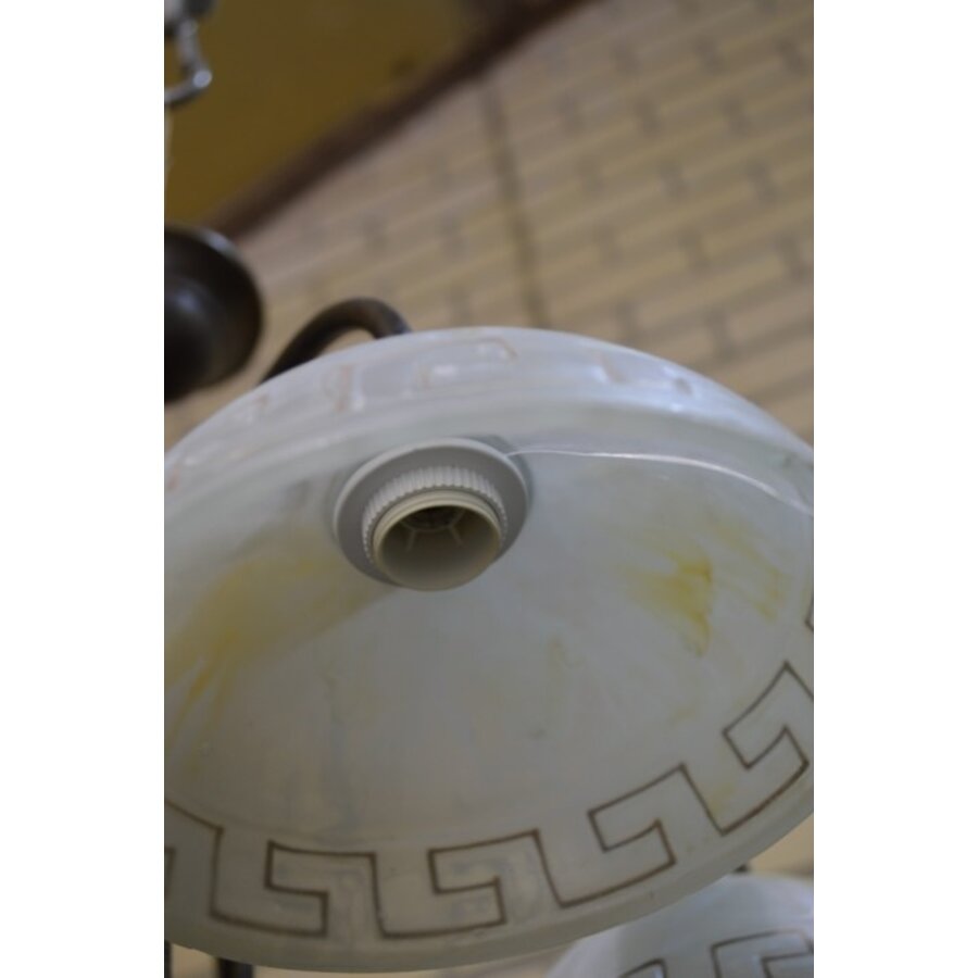 Hanglamp messing look met glas-4