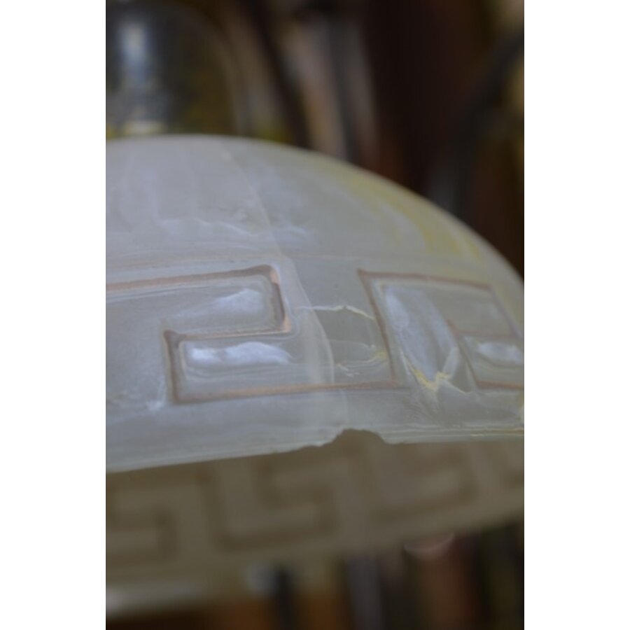 Hanglamp messing look met glas-5