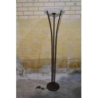 thumb-Staande lamp metaal en glas-2