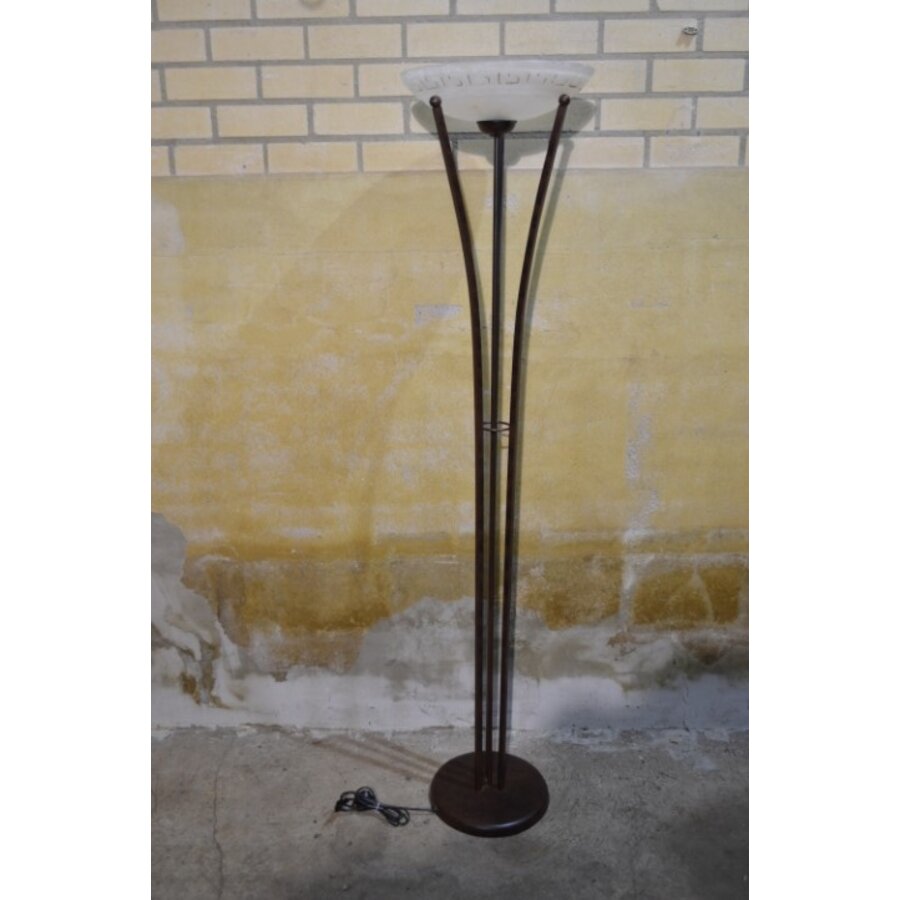 Staande lamp metaal en glas-2