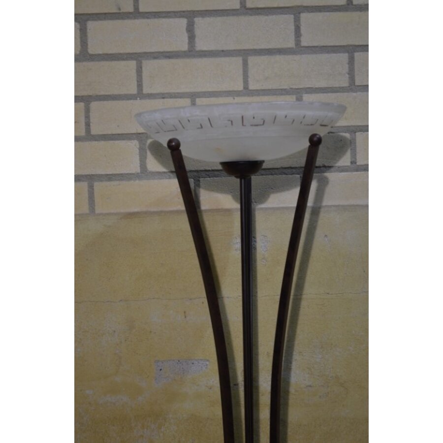 Staande lamp metaal en glas-3