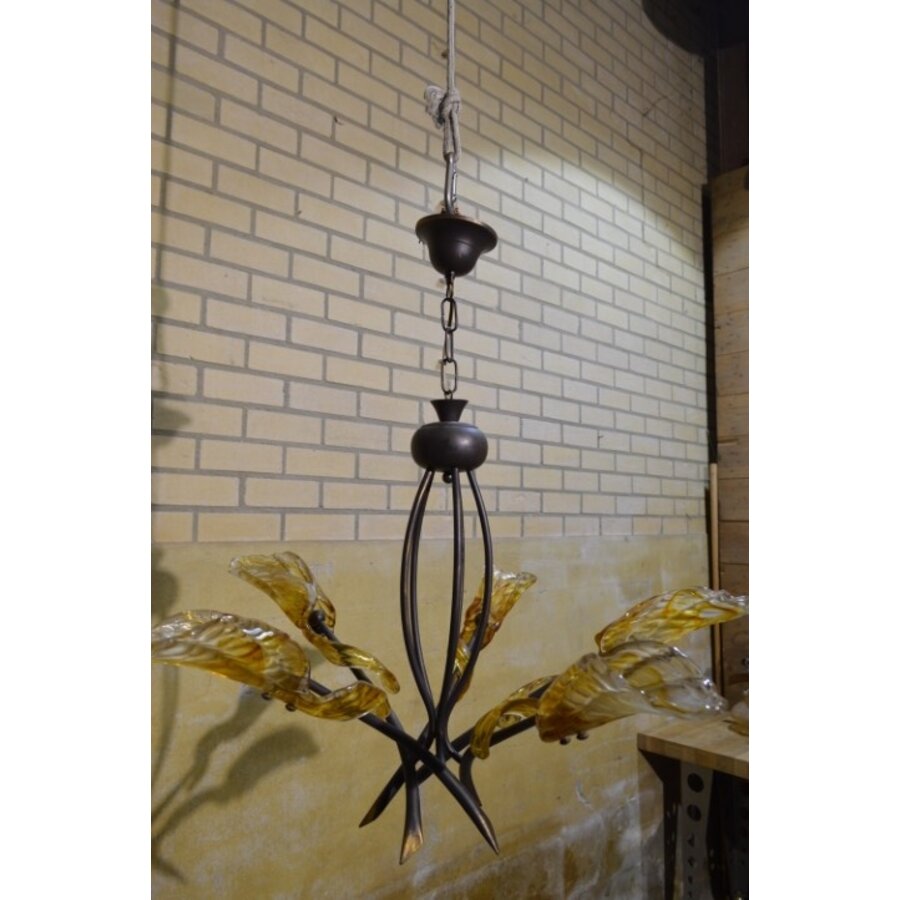 Hanglamp glas 5 armig-2