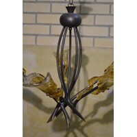thumb-Hanglamp glas 5 armig-3