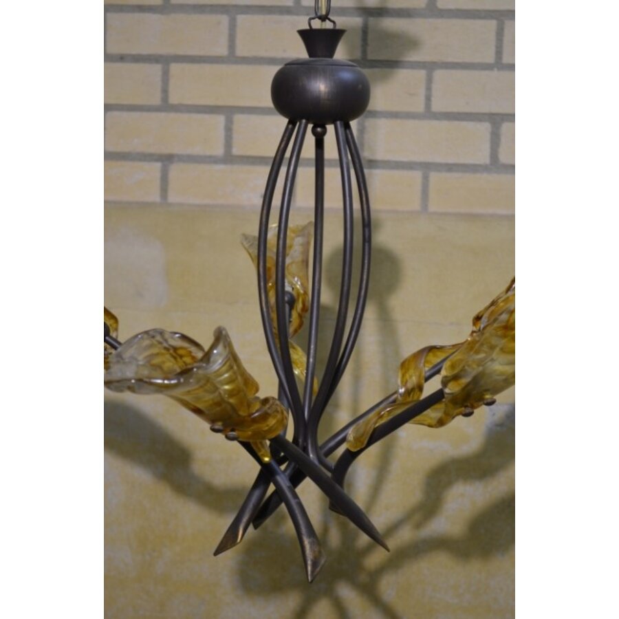 Hanglamp glas 5 armig-3