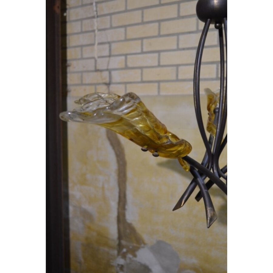 Hanglamp glas 5 armig-8