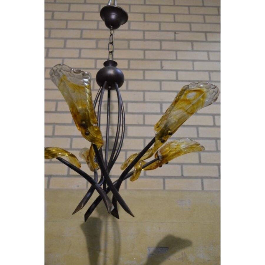 Hanglamp glas 5 armig-10