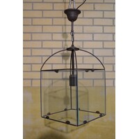 thumb-Vierkante hanglamp glas metaal-4