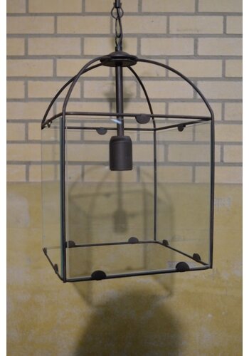 Hanglamp metaal / glas 