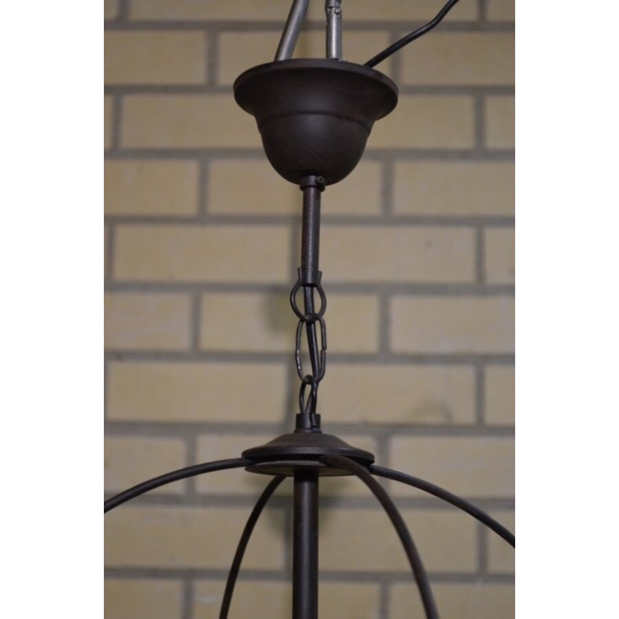 Vierkante hanglamp glas metaal-5
