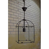 thumb-Vierkante hanglamp glas metaal-6