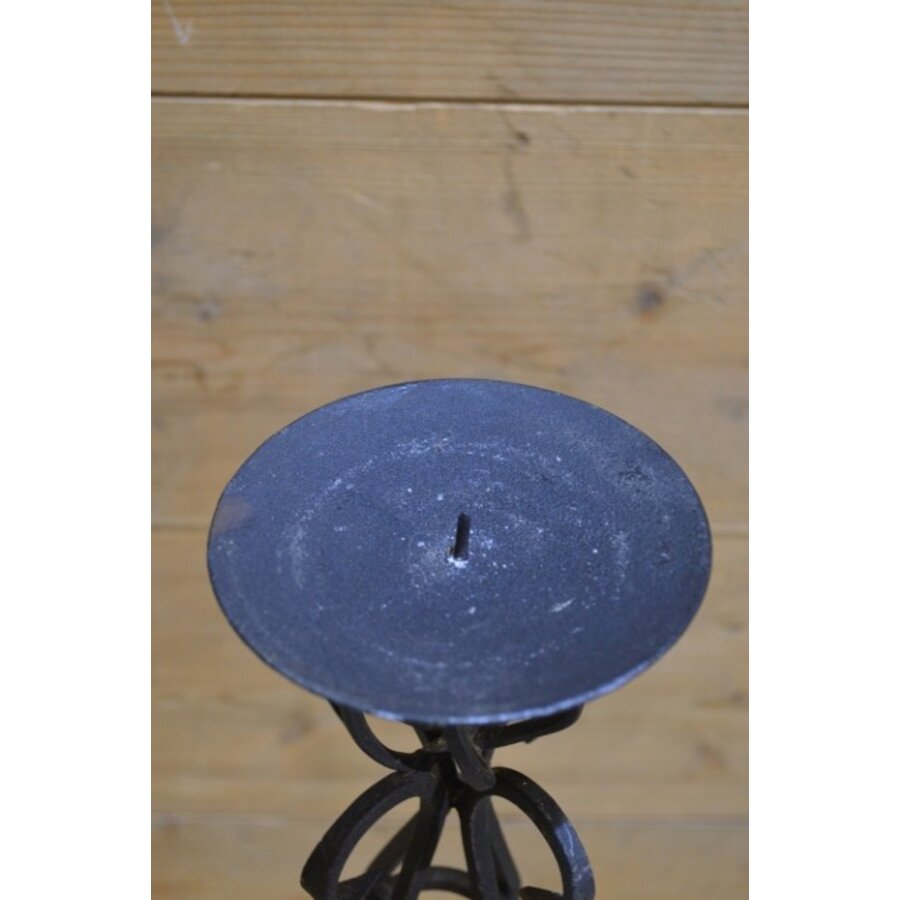 Staande metalen kandelaar groot-4