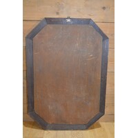 thumb-Antieke facet spiegel in massief eiken lijst circa 1920-8
