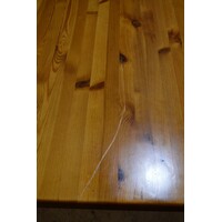 thumb-Massief grenen eettafel met gedraaide poten en lade-6