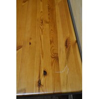 thumb-Massief grenen eettafel met gedraaide poten en lade-8