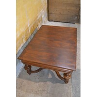 thumb-Franse eiken salontafel met gedraaide bolpoten-4