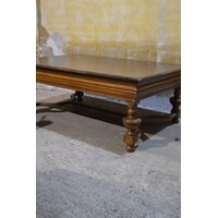 thumb-Franse eiken salontafel met gedraaide bolpoten-8