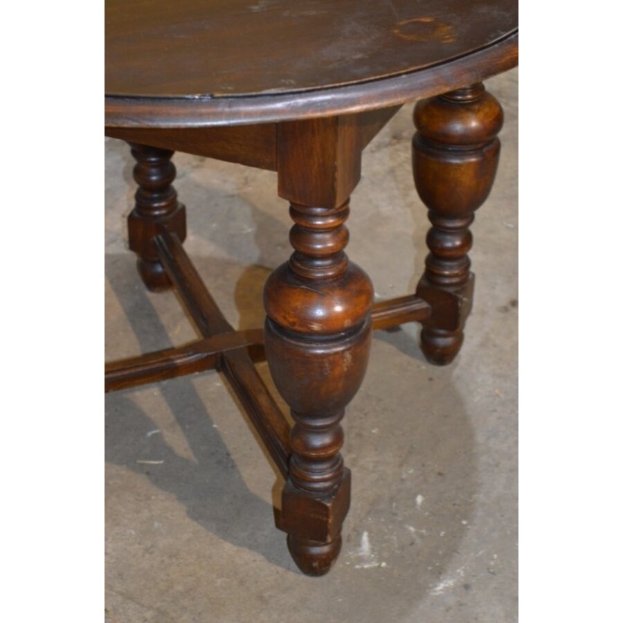 Bolpoot salontafeltje van massief hout-2