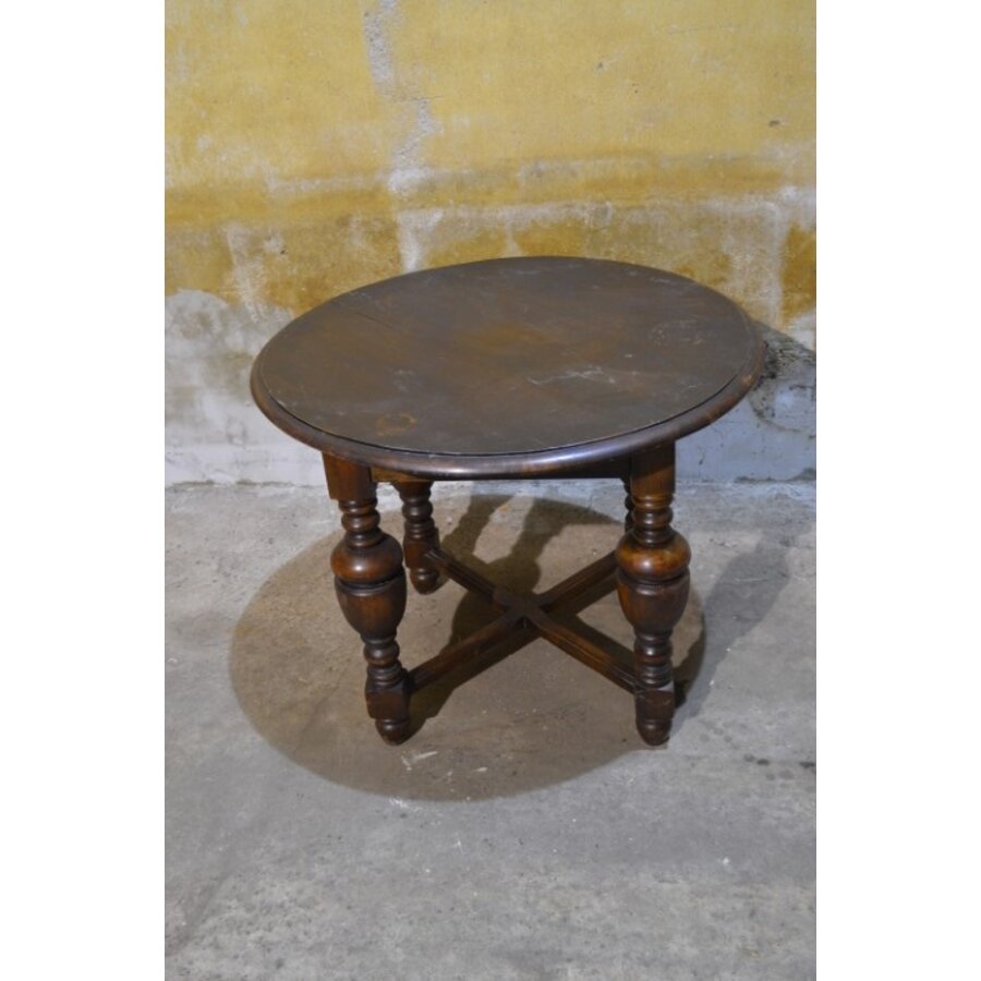 Bolpoot salontafeltje van massief hout-3