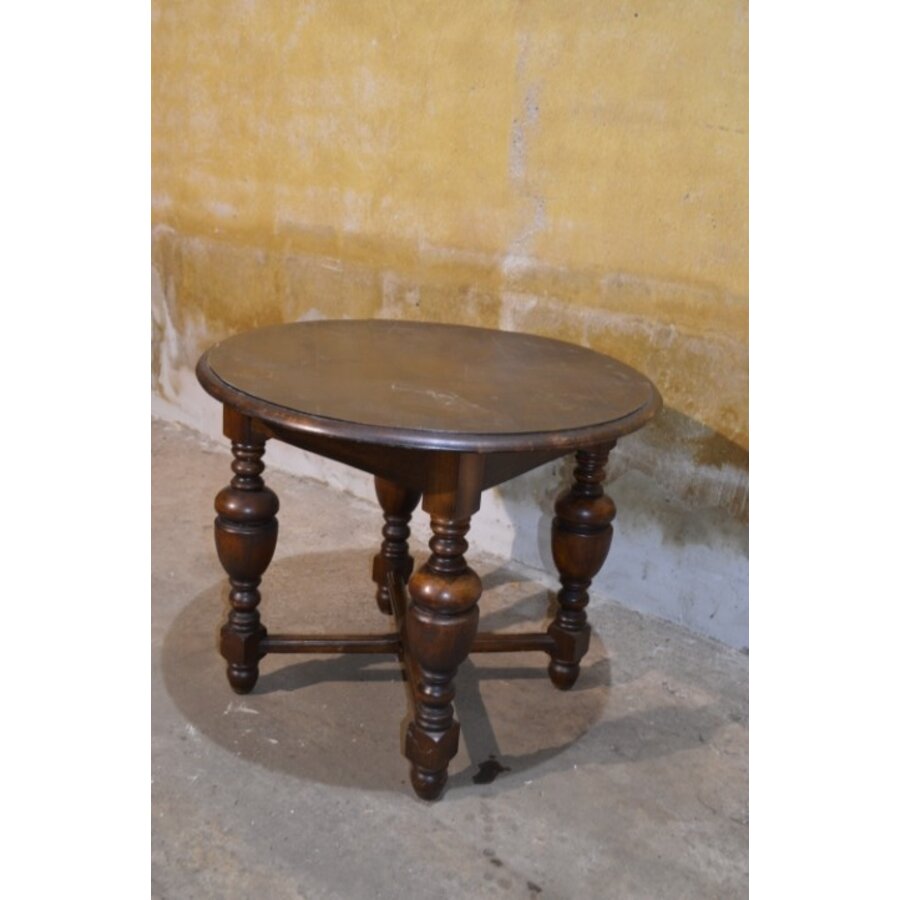 Bolpoot salontafeltje van massief hout-4