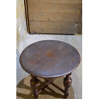 thumb-Bolpoot salontafeltje van massief hout-5