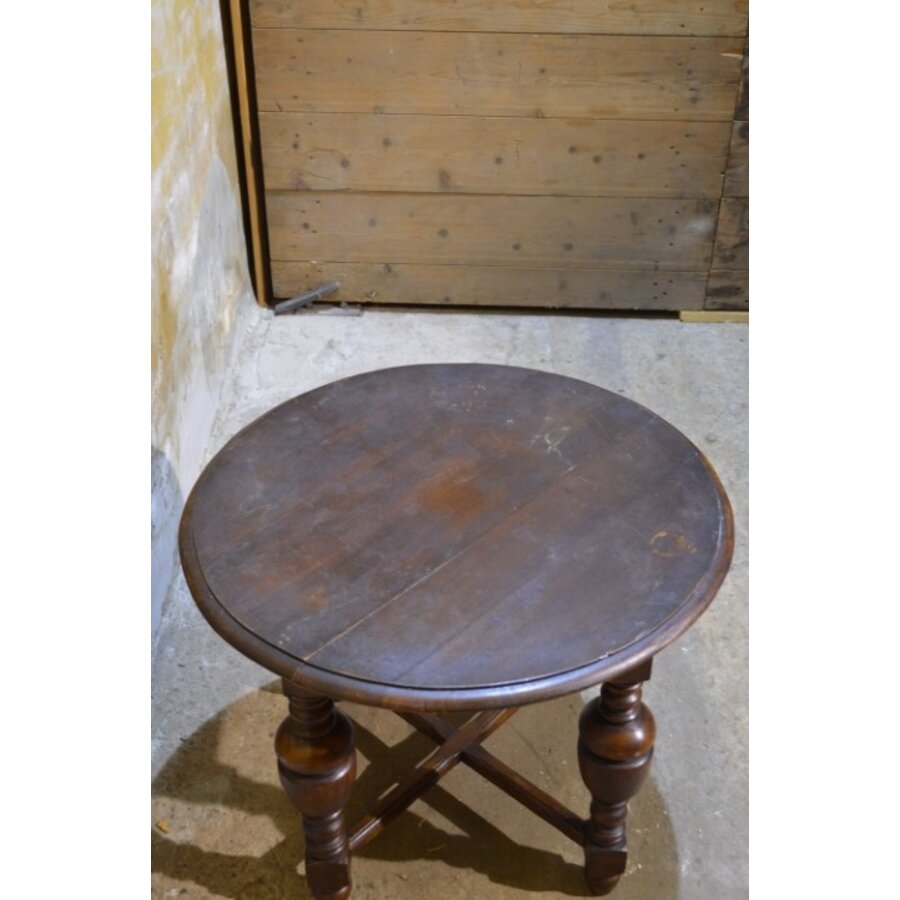 Bolpoot salontafeltje van massief hout-5