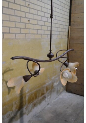Hanglamp metaal en Murano glas 
