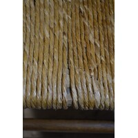 thumb-Set van 6 oud Hollandse eiken knopstoelen met biezen zitting en lattenrug-9