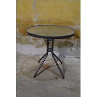 thumb-Rond metalen bistrotafeltje met glazen blad-2