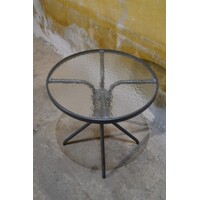 thumb-Rond metalen bistrotafeltje met glazen blad-3