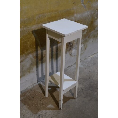 Wit houten plantentafeltje 
