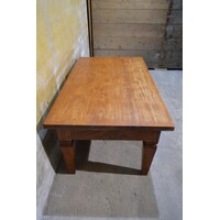 thumb-Grote teak salontafel van massief hout met laden-2