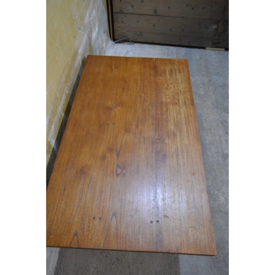 Grote teak salontafel van massief hout met laden-3