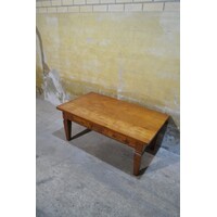 thumb-Grote teak salontafel van massief hout met laden-4
