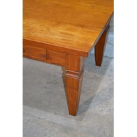 thumb-Grote teak salontafel van massief hout met laden-5