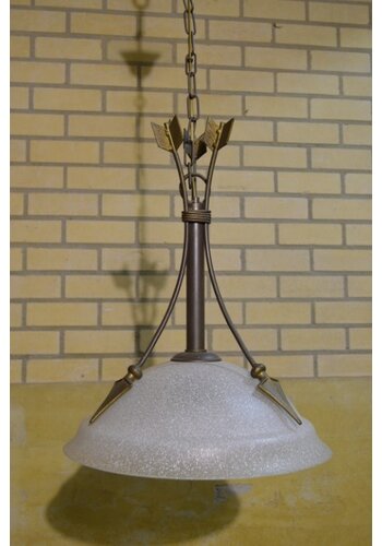 Hanglamp metaal glas 